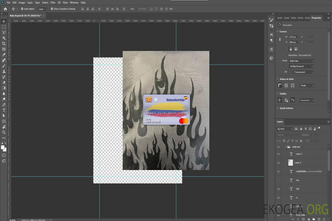 Carte de débit principale de la banque Bancolombia Colombie photolook , avant template Carte de débit principale de la banque Bancolombia Colombie photolook , avant template